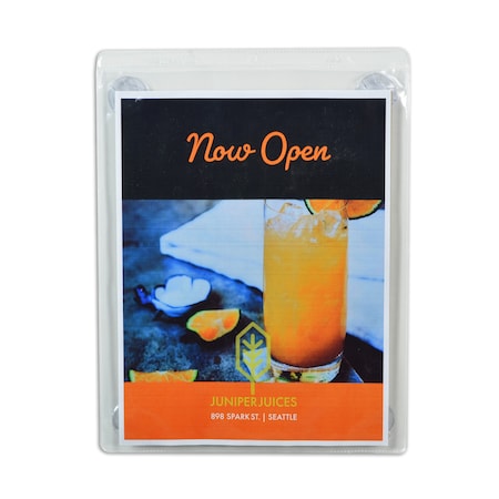 C-Line Products Display Pocket With Suction Cups, Both Sides Clear, 9" x 12", PK75 71012